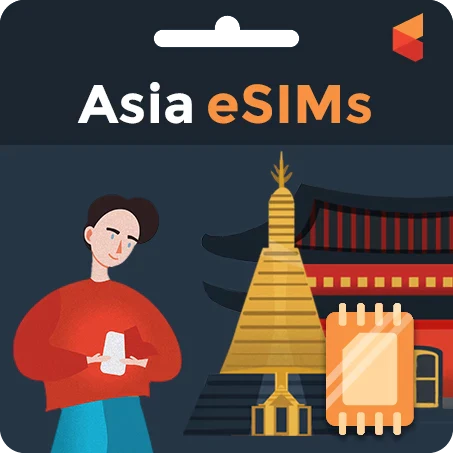 Buy Your Asia eSIMs in USA - Best Prepaid Sim for Asia eSIMs Travel