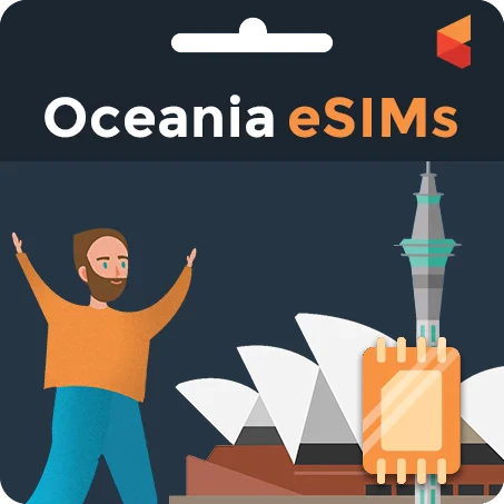 Buy Your NZ / Australia / Fiji eSIMs in USA - Best Prepaid Sim for NZ / Australia / Fiji eSIMs Travel