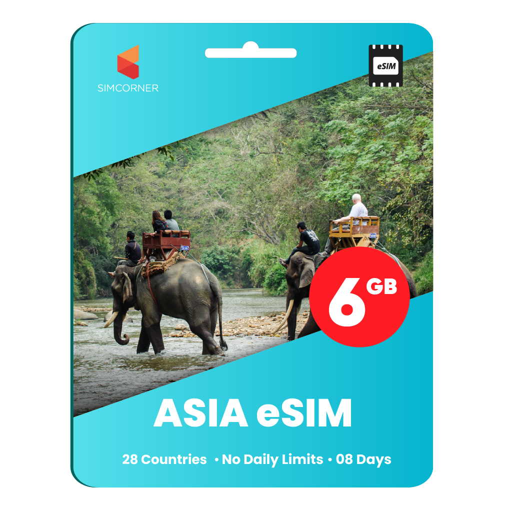 [eSIM] Asia Travel eSIM (6GB - 8 Days) | SimCorner