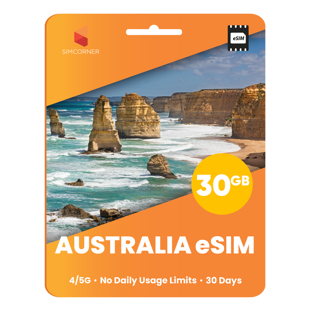 Australia eSIM: 30GB - 30 Days - SimCorner