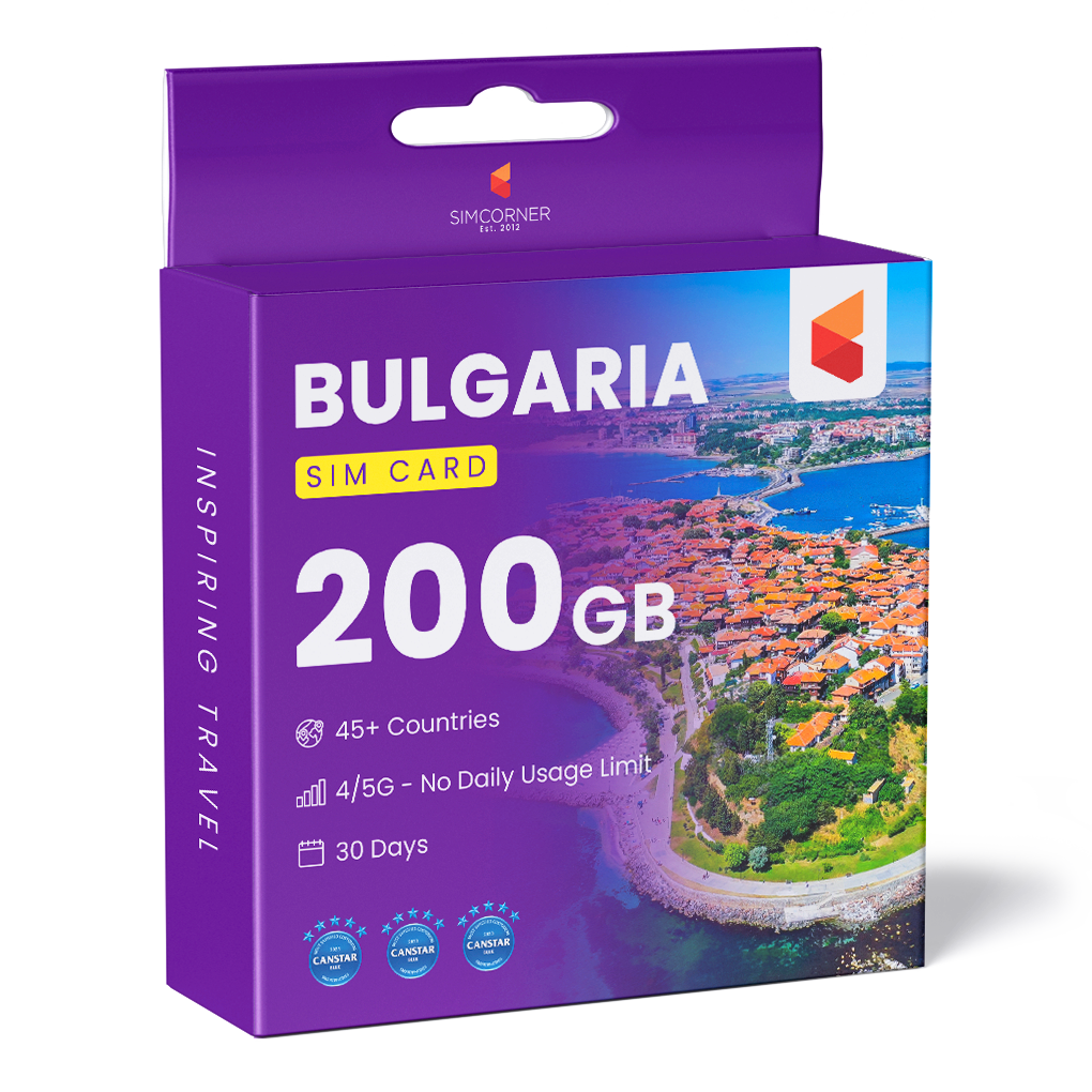 Bulgaria Travel Sim Card 200GB - SimCorner