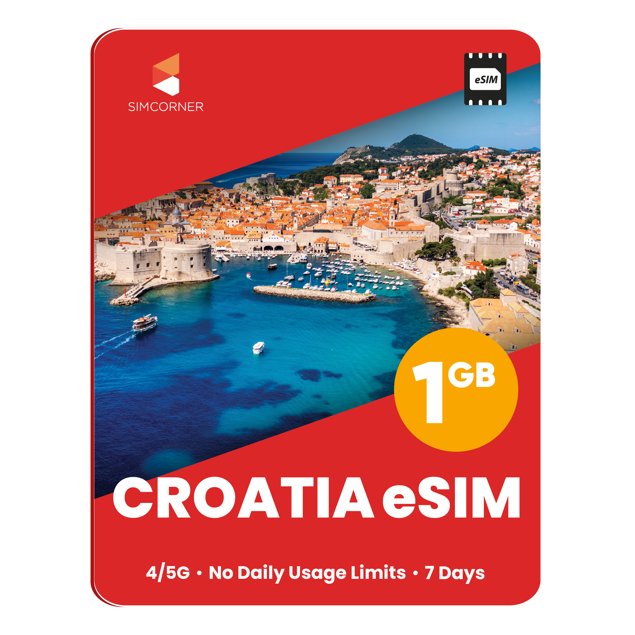 Croatia eSIM: 1GB - 7 Days