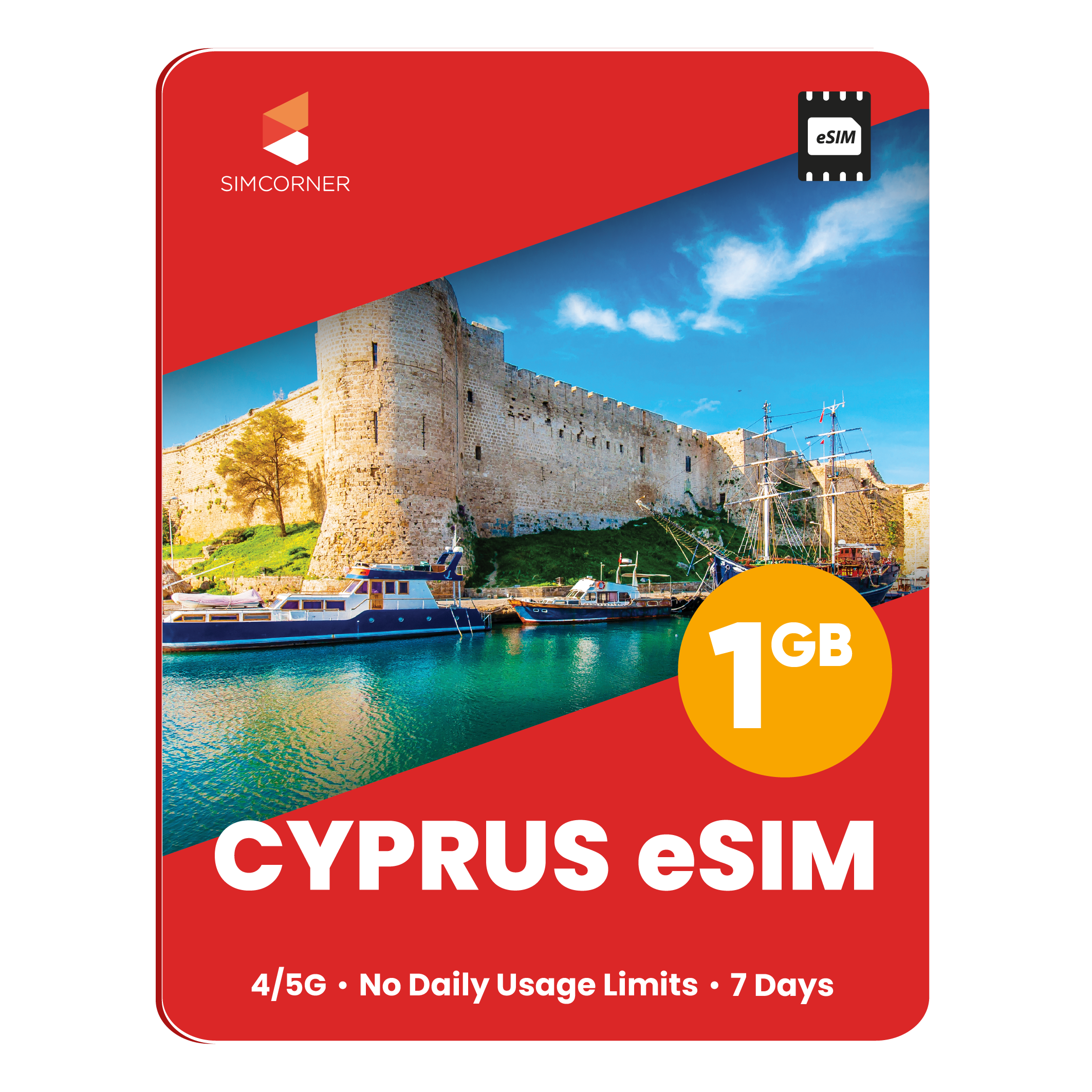 Cyprus eSIM: 1GB - 7 Days