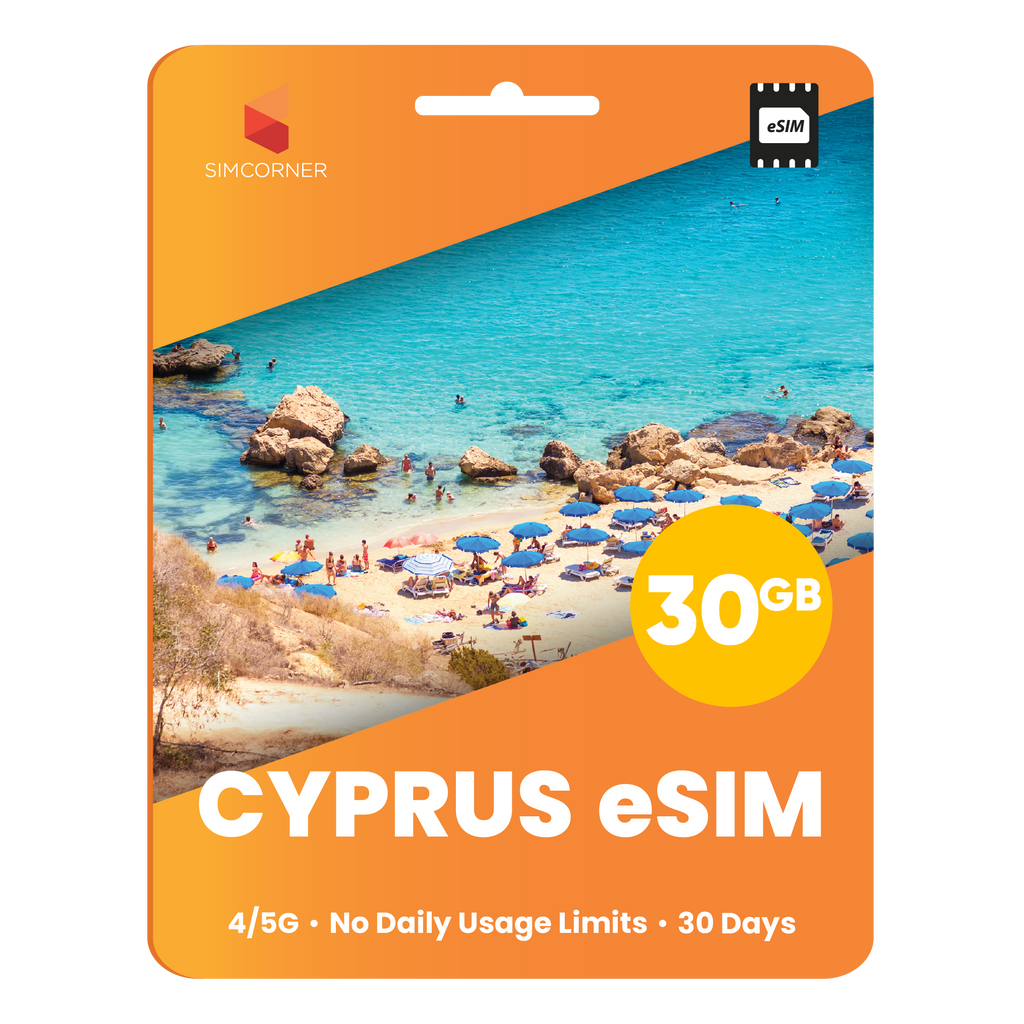 Cyprus eSIM: 30GB - 30 Days - SimCorner