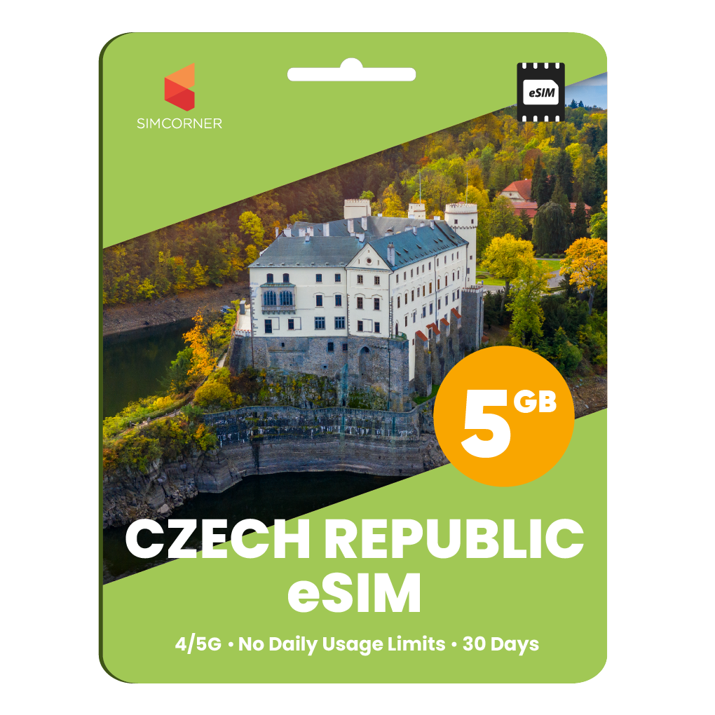 Czech Republic eSIM: 5GB - 30 Days -  SimCorner 