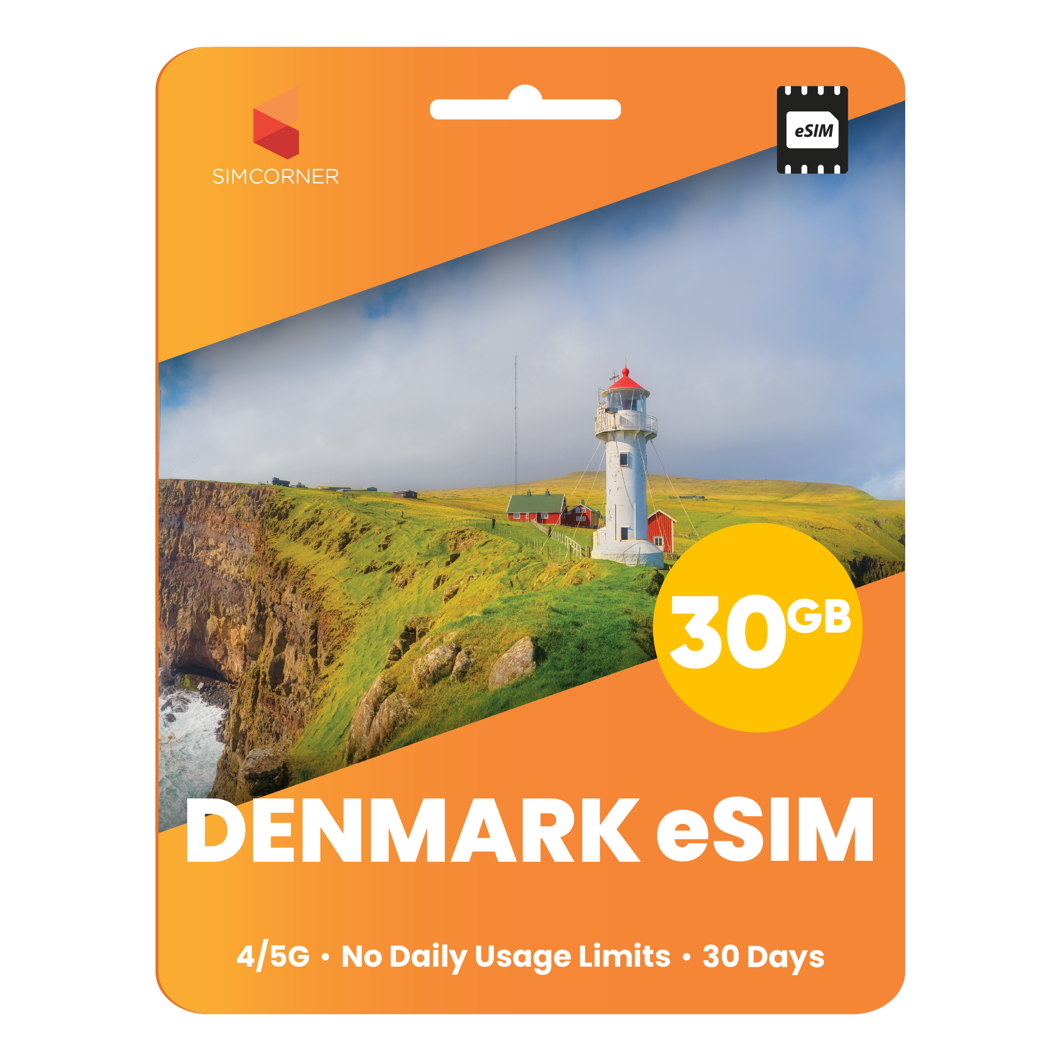 Denmark eSIM: 30GB - 30 Days - SimCorner