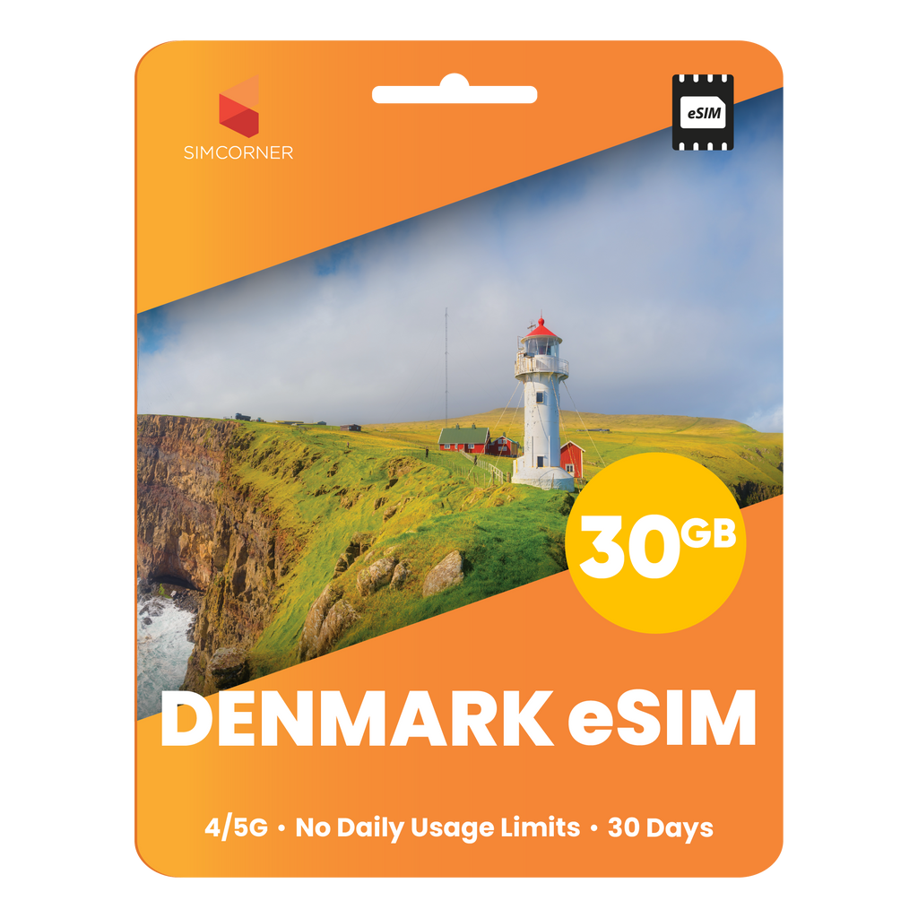 Denmark eSIM: 30GB - 30 Days - SimCorner