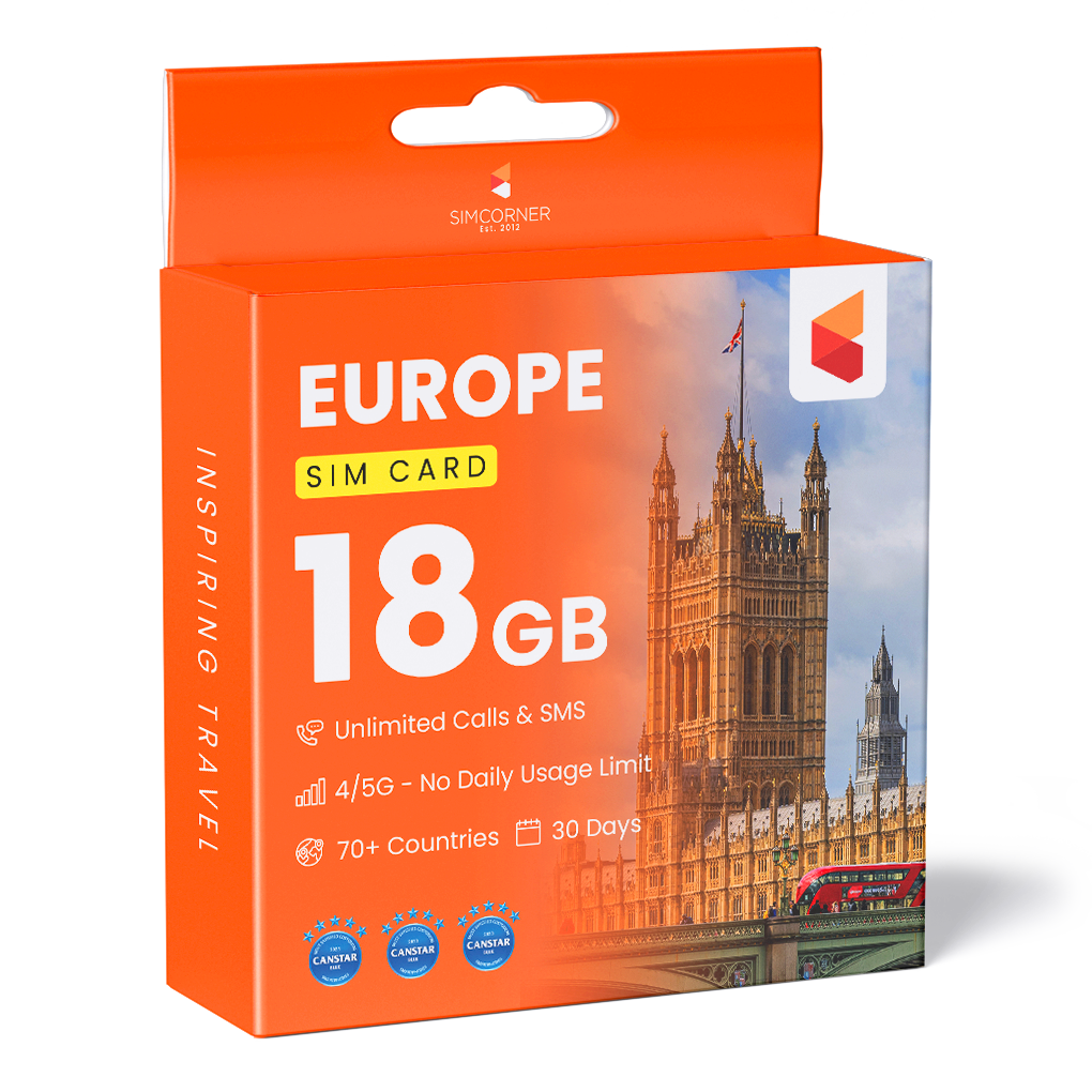 Europe & UK Travel SIM Card