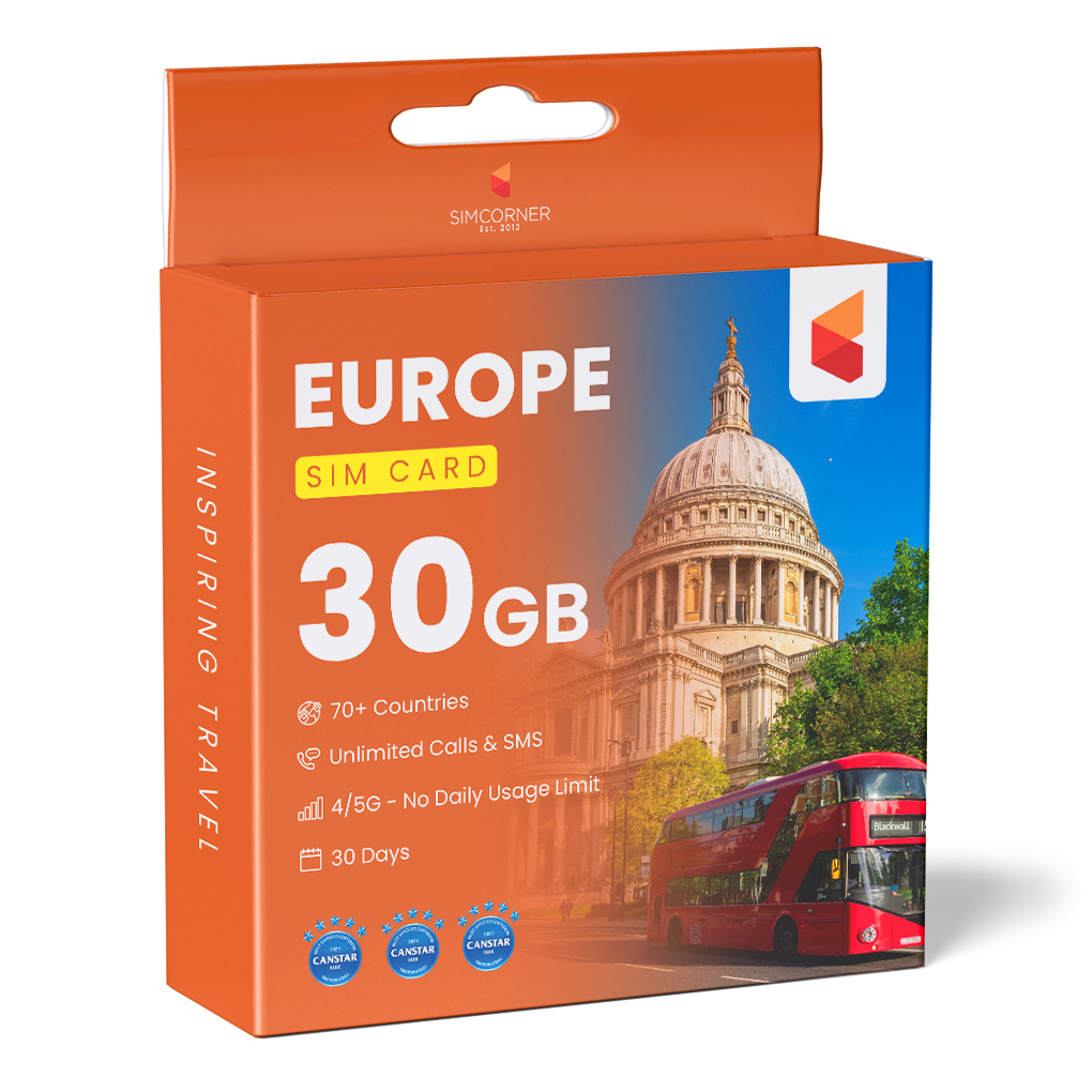 Europe & UK Travel SIM Card