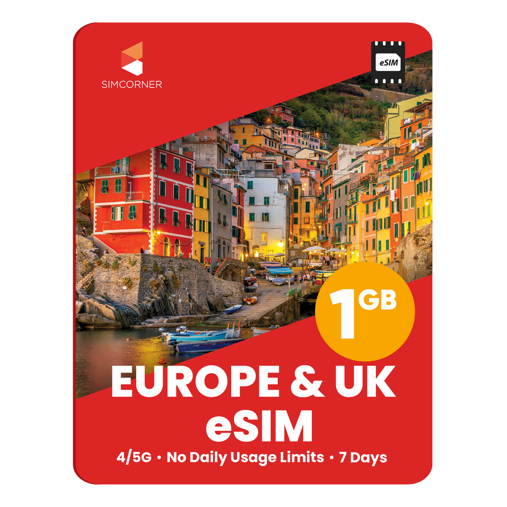 United Kingdom eSIM: 1GB - 7 Days - SimCorner