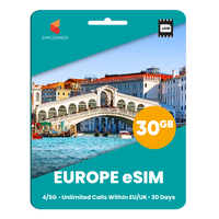 [eSIM] Europe eSIM 30GB | SimCorner