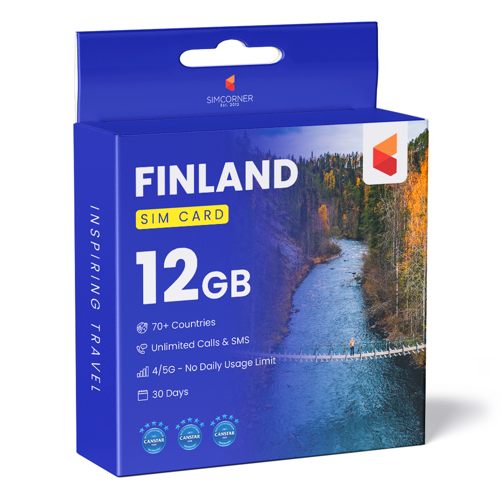 Finland Travel Sim Card (12GB) | SimCorner