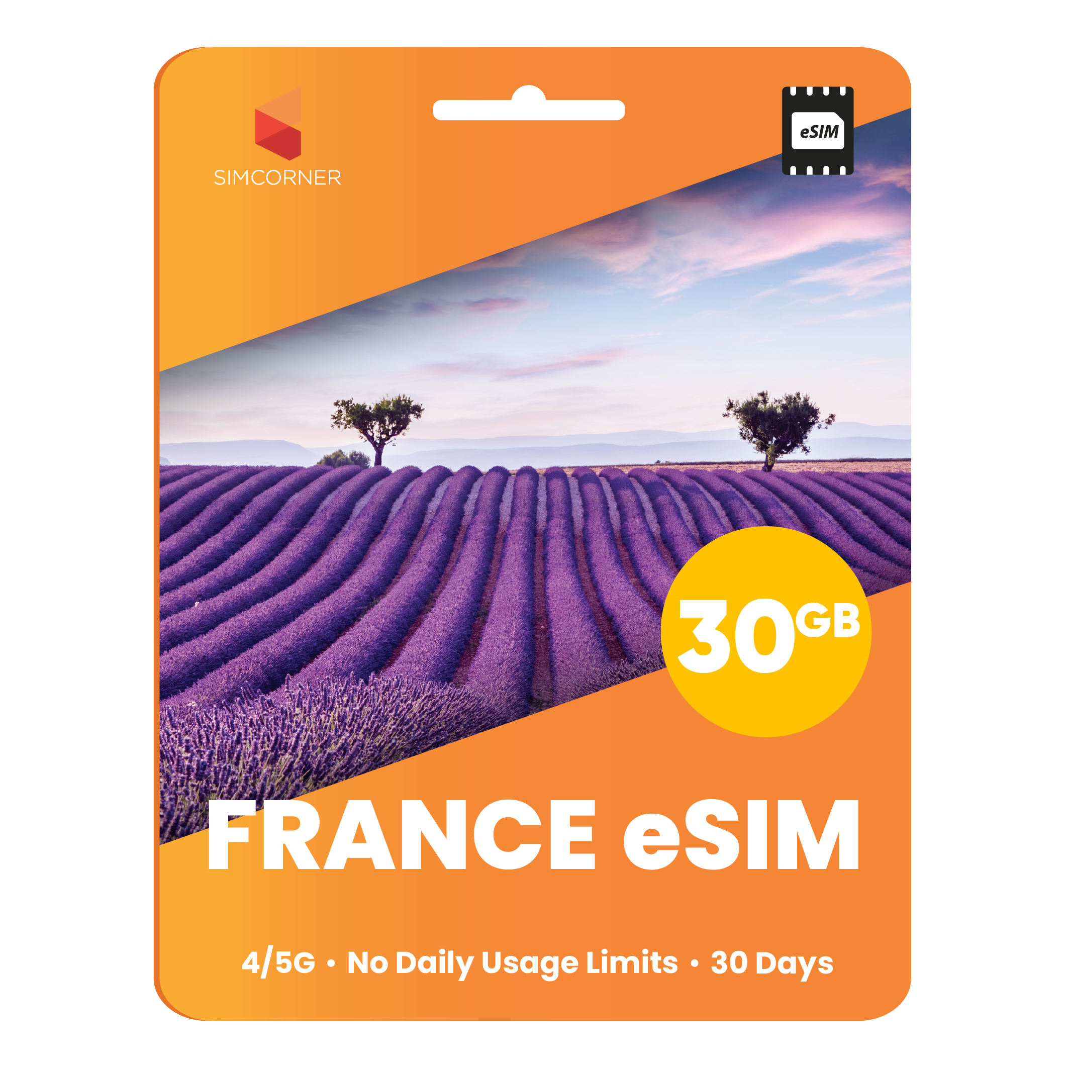 France eSIM: 30GB - 30 Days - SimCorner