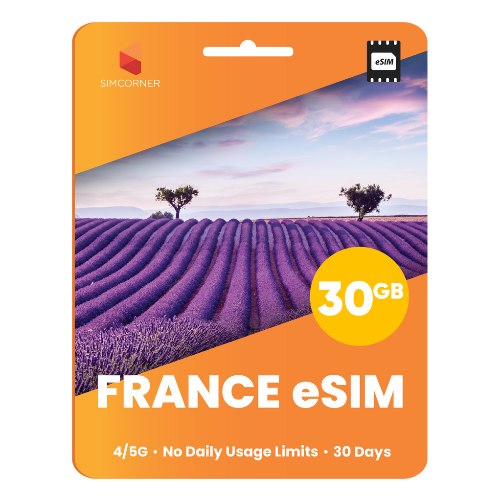 France eSIM: 30GB - 30 Days - SimCorner