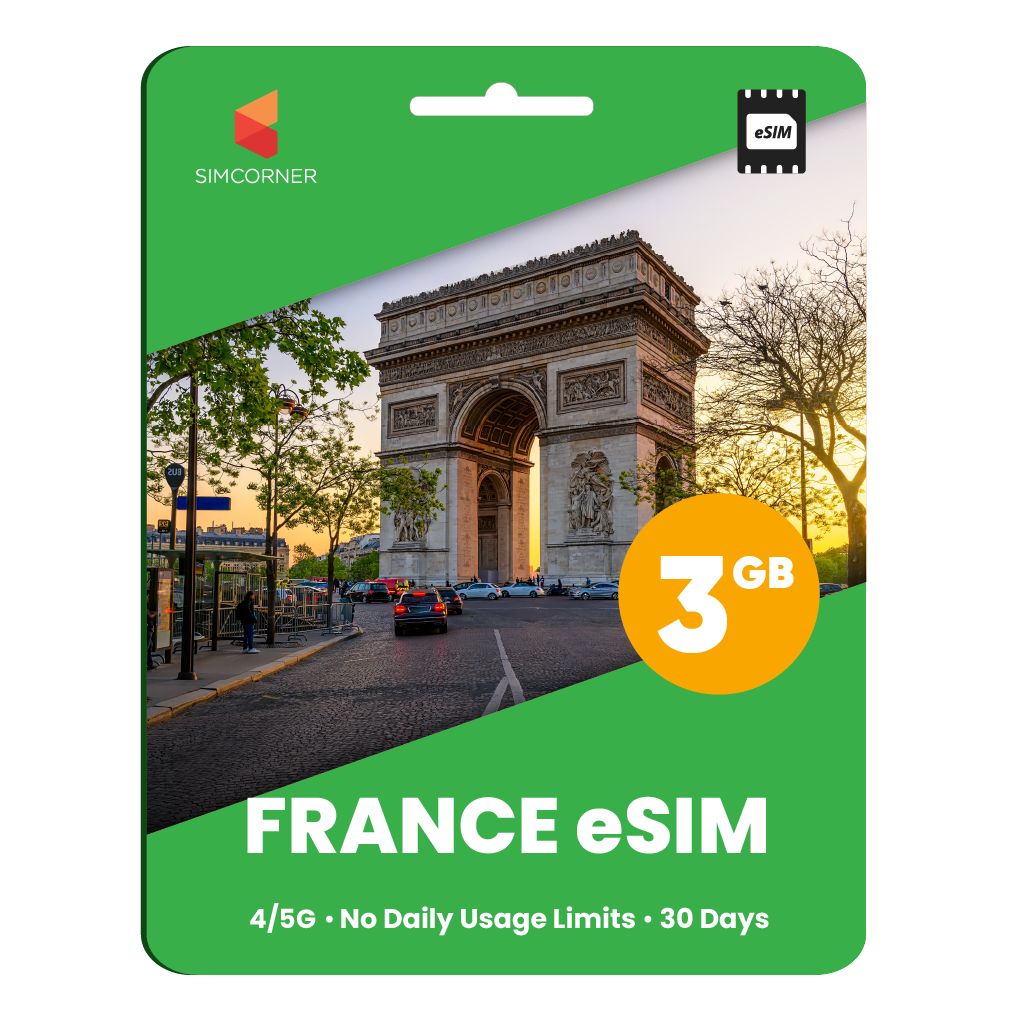 France eSIM: 3GB - 30 days - SimCorner