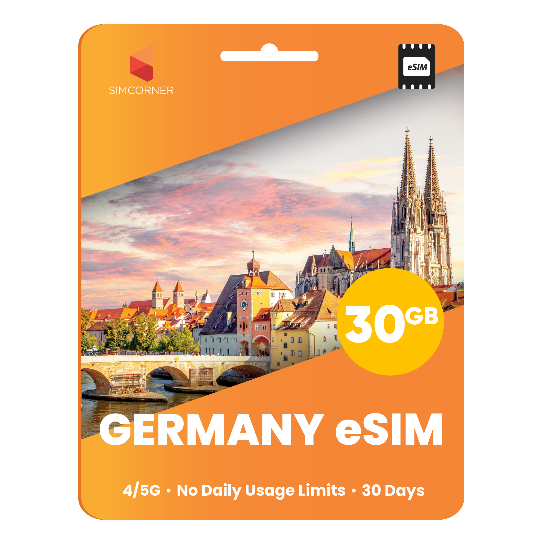 Germany eSIM: 30GB - 30 Days - SimCorner