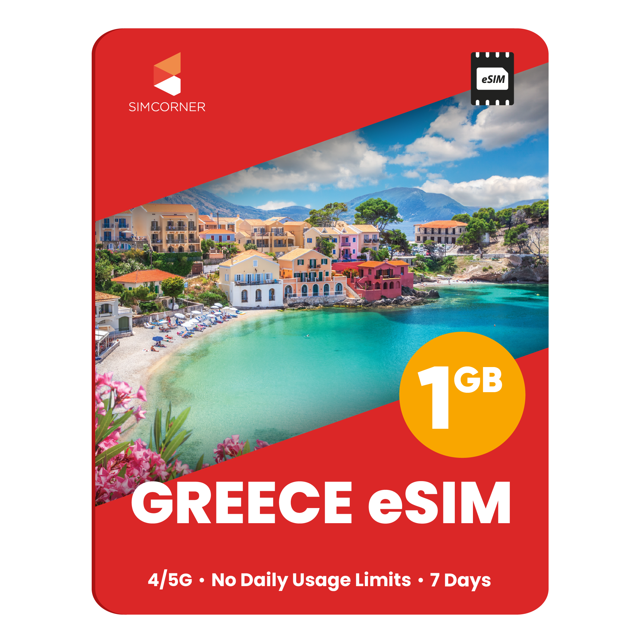 Greece eSIM: 1GB - 7 Days