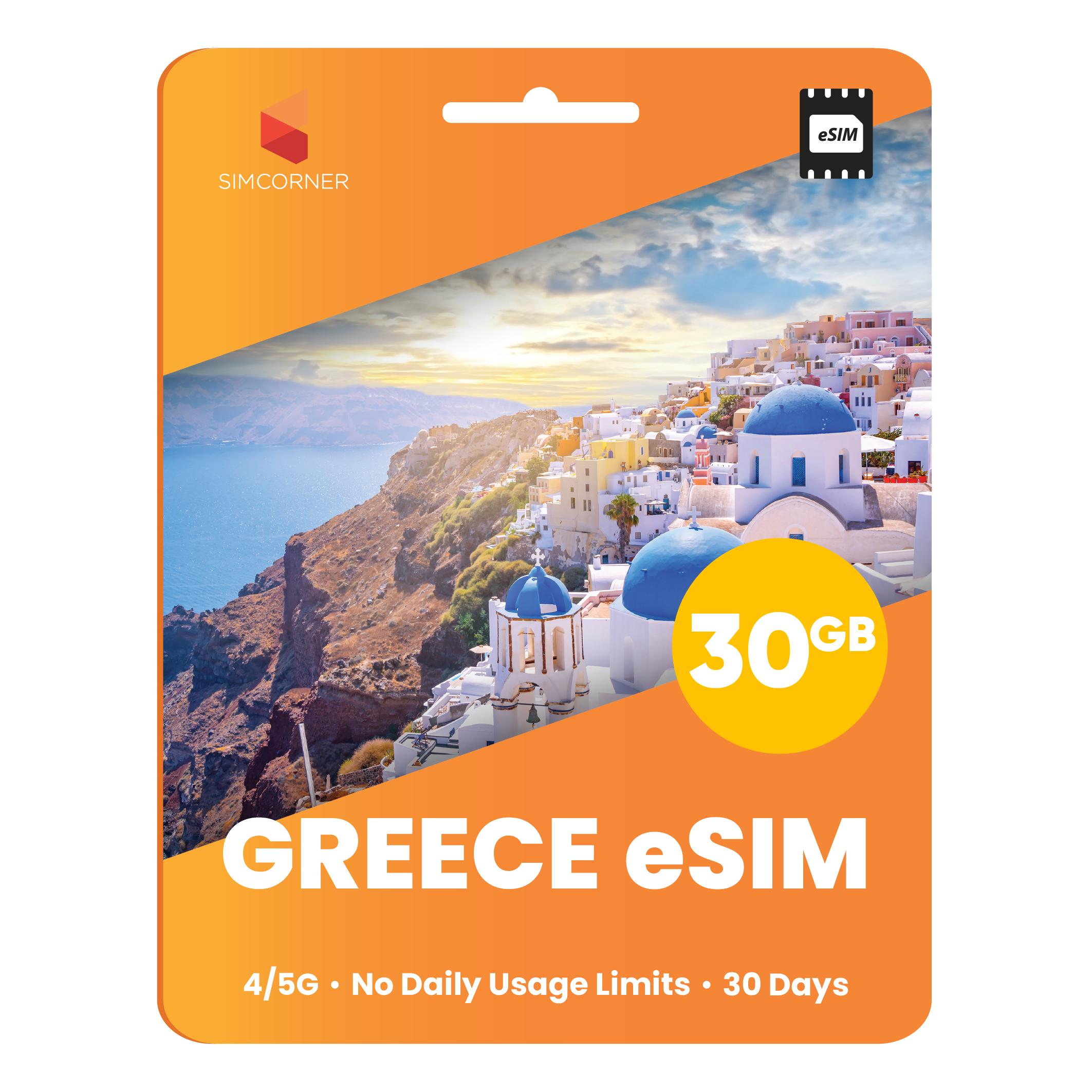 Greece eSIM: 30GB - 30 Days - SimCorner