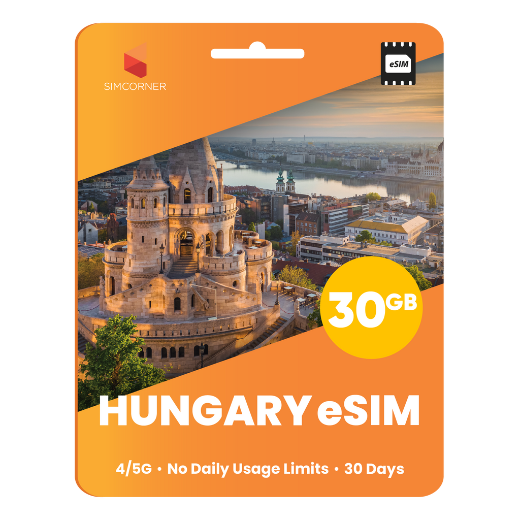 Hungary eSIM: 30GB - 30 Days - SimCorner