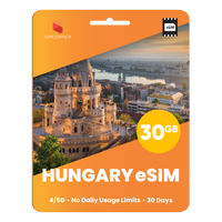 Thumbnail for Hungary eSIM: 30GB - 30 Days - SimCorner