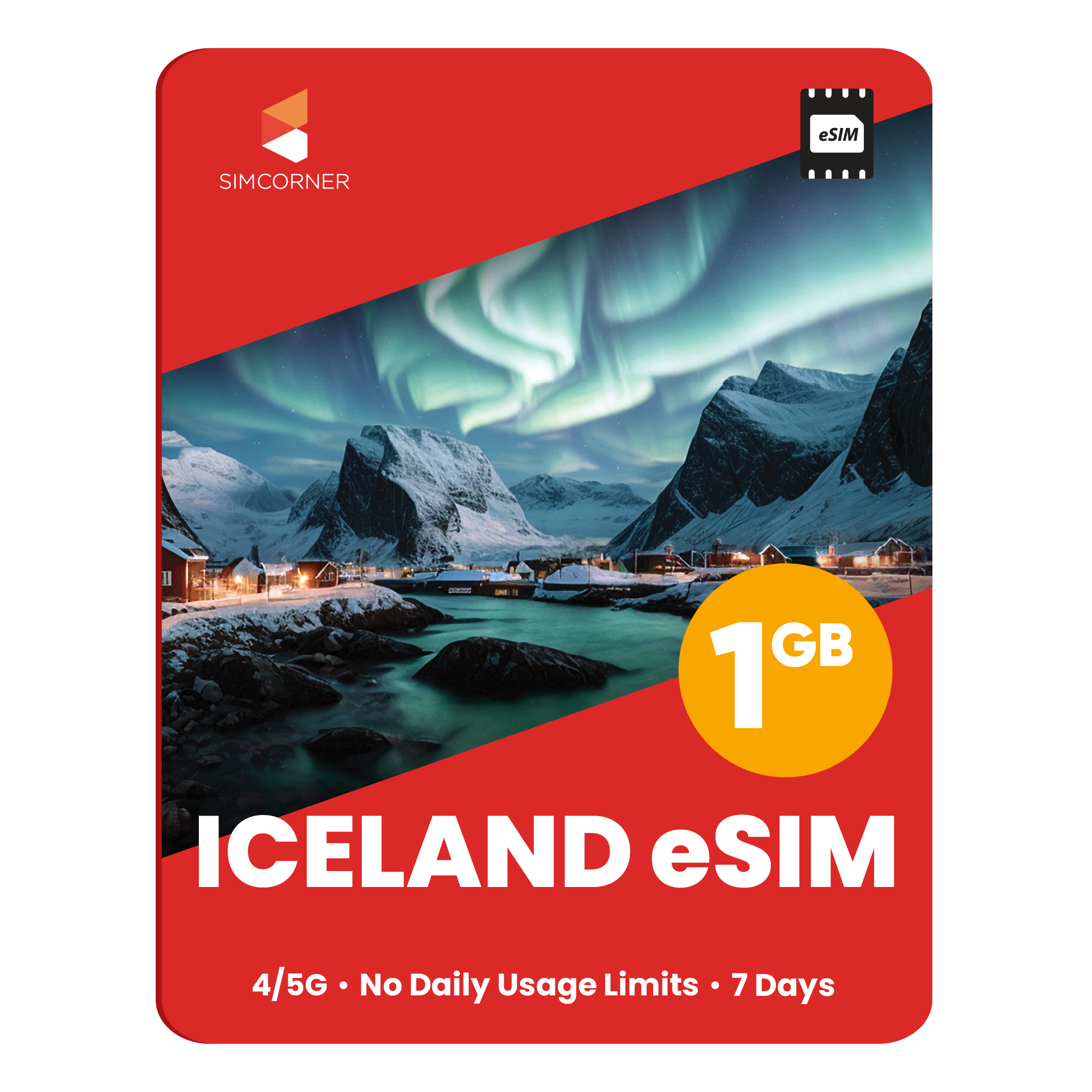 Iceland eSIM: 1GB - 7 Days