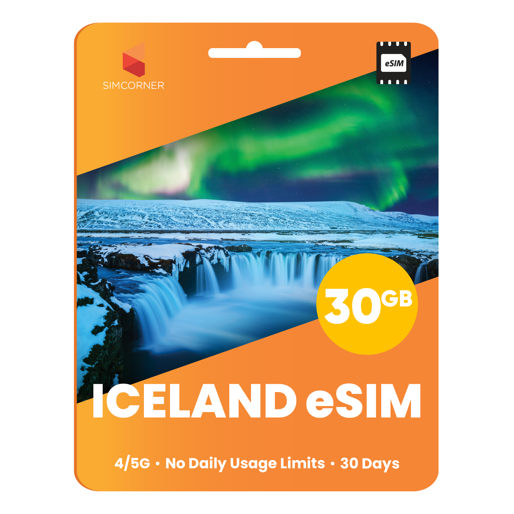 Iceland eSIM: 30GB - 30 Days - SimCorner