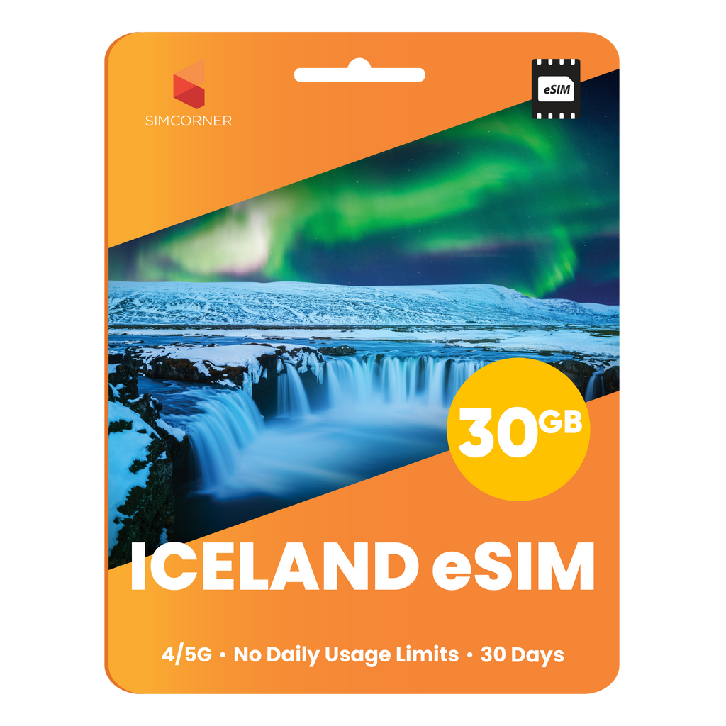 Iceland eSIM: 30GB - 30 Days - SimCorner