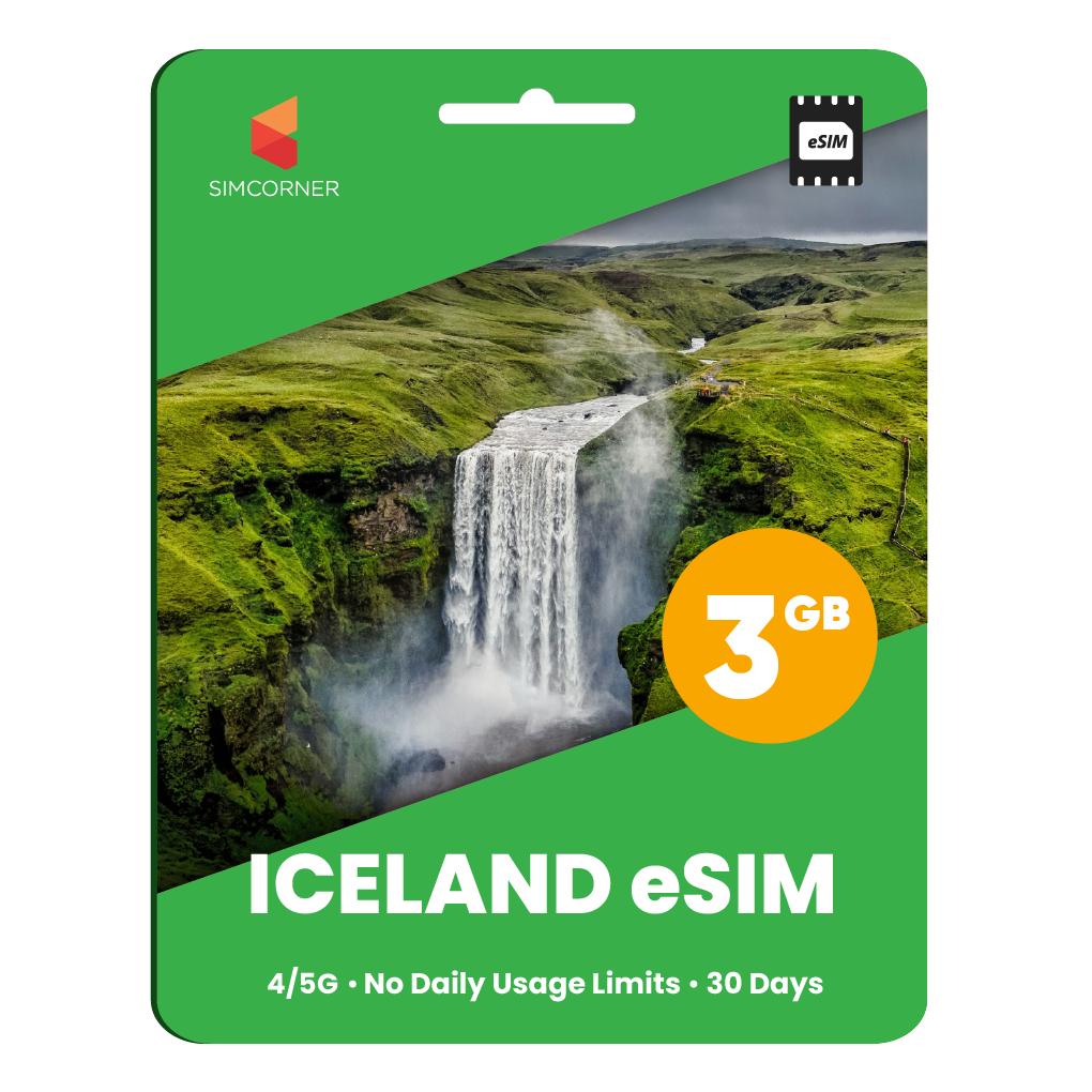 Iceland eSIM: 3GB - 30 days - SimCorner