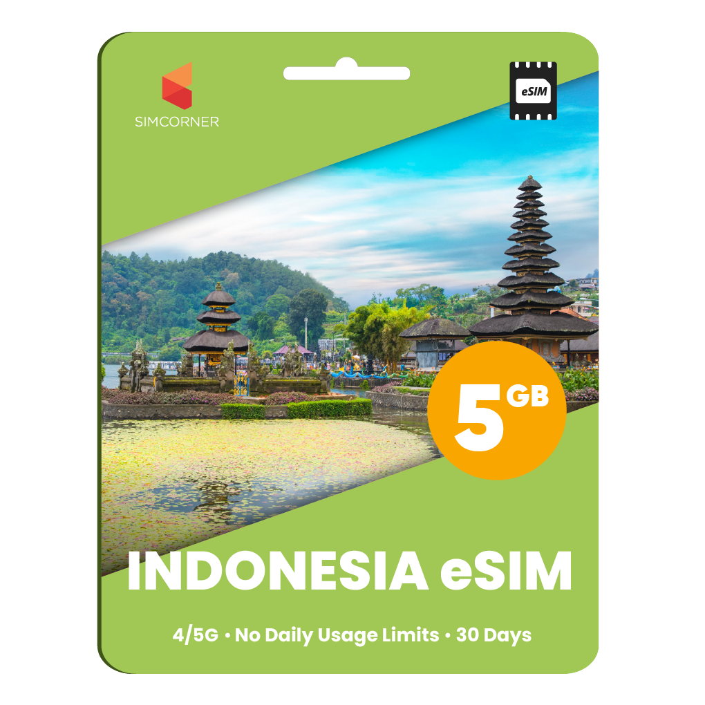 Indonesia eSIM: 5GB - 30 Days - SimCorner 