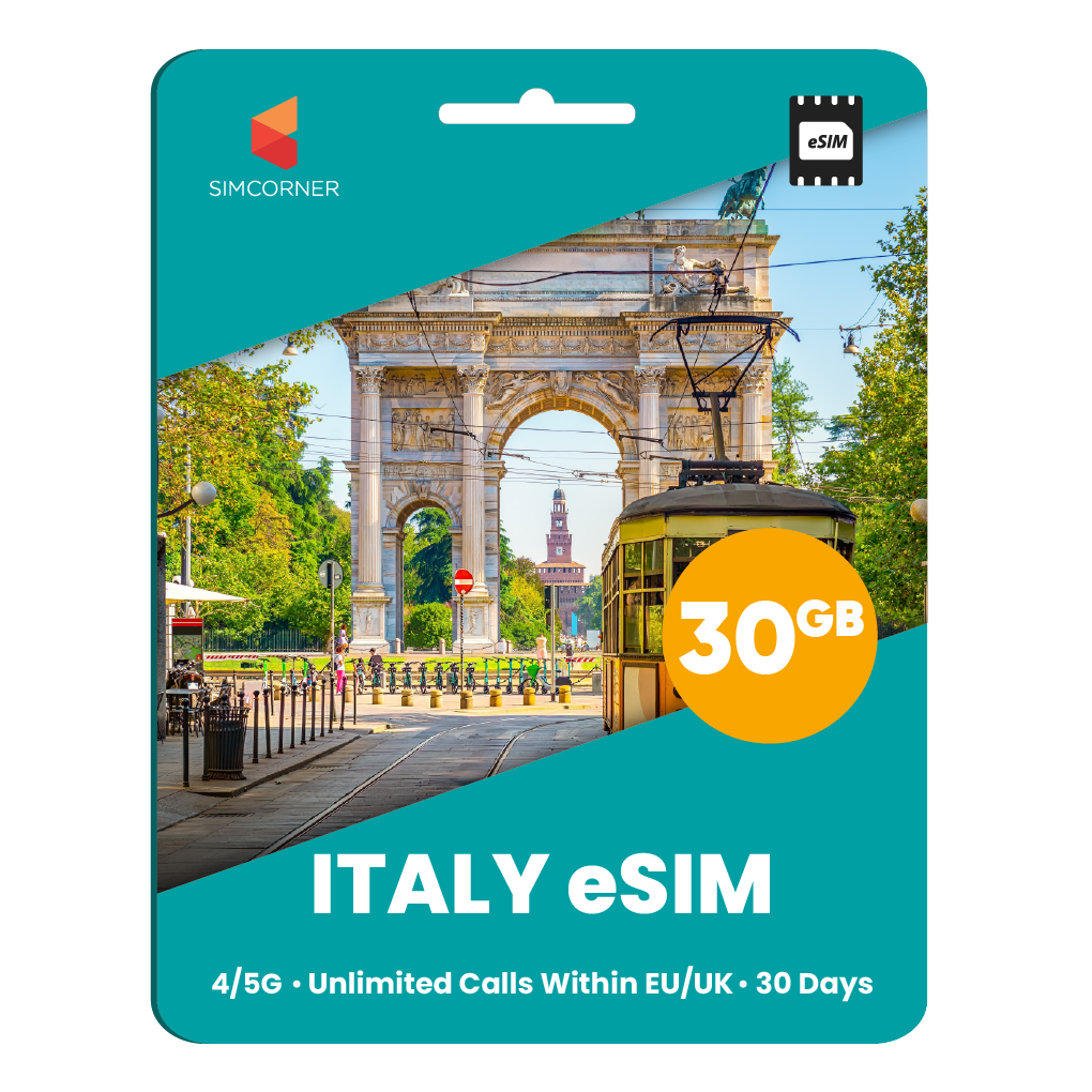 [eSIM] Italy eSim Card (30GB) - SimCorner