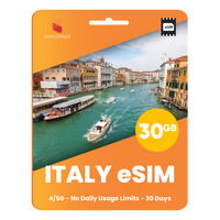 Thumbnail for Italy eSIM: 30GB - 30 Days - SimCorner