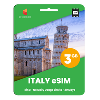 Thumbnail for Italy eSIM: 3GB - 30 days- SimCorner