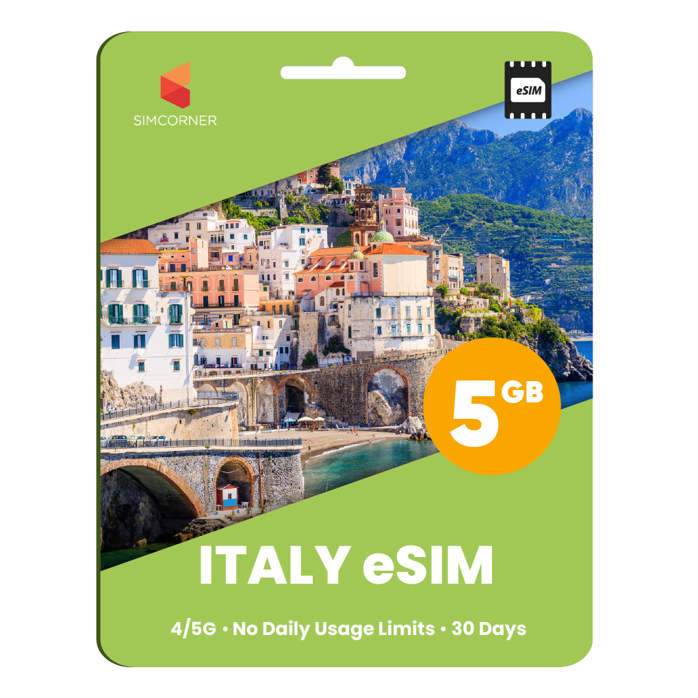 Italy eSIM: 5GB - 30 Days - SimCorner 