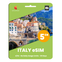 Thumbnail for Italy eSIM: 5GB - 30 Days - SimCorner 