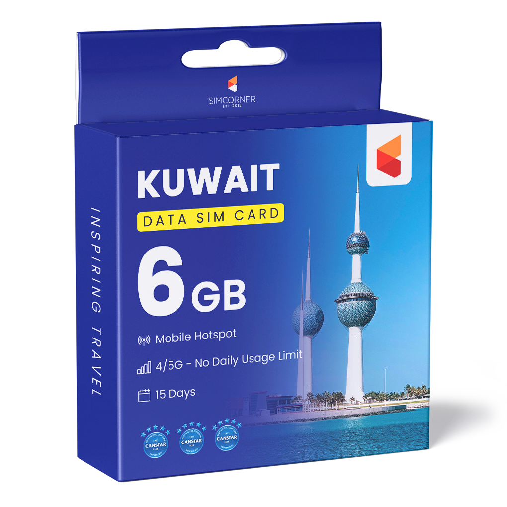 Kuwait Data SIM Card (15 Day - 6GB)