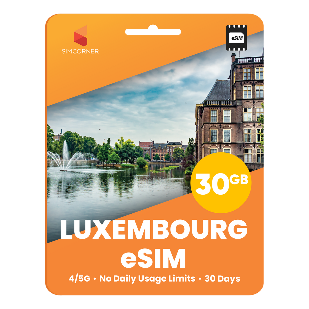 Luxembourg eSIM: 30GB - 30 Days - SimCorner