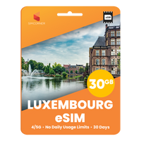 Thumbnail for Luxembourg eSIM: 30GB - 30 Days - SimCorner