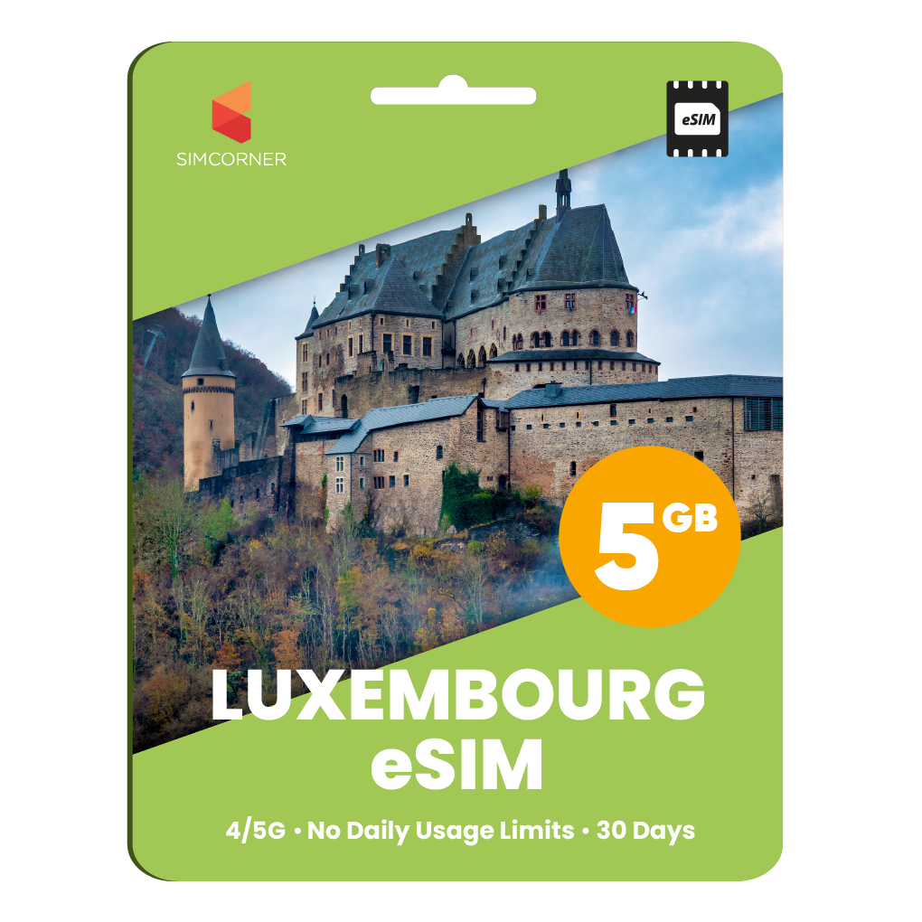 Luxembourg eSIM: 5GB - 30 Day
-SimCorner