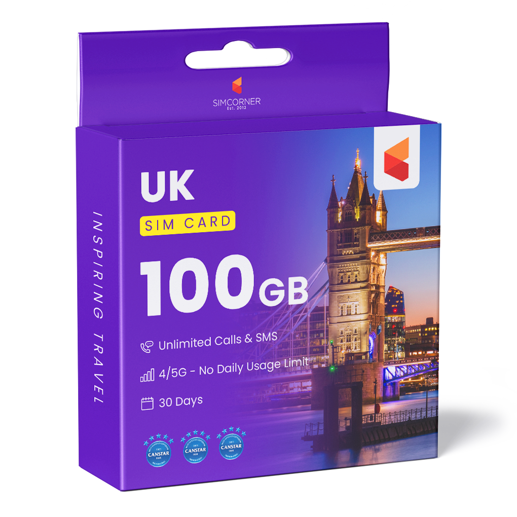 O2 UK Sim Card (100GB) I SimCornerAustralia