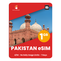 Thumbnail for Pakistan eSIM: 1GB - 7 Days - SimCorner