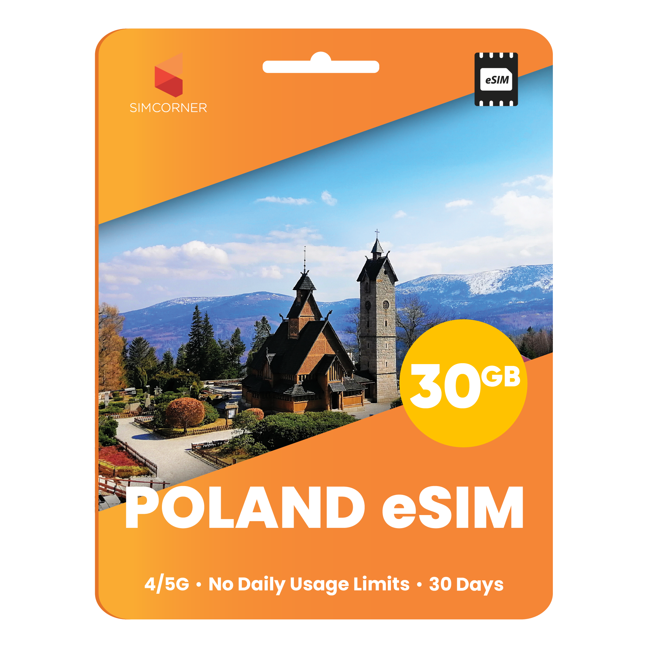 Poland eSIM: 30GB - 30 Days - SimCorner