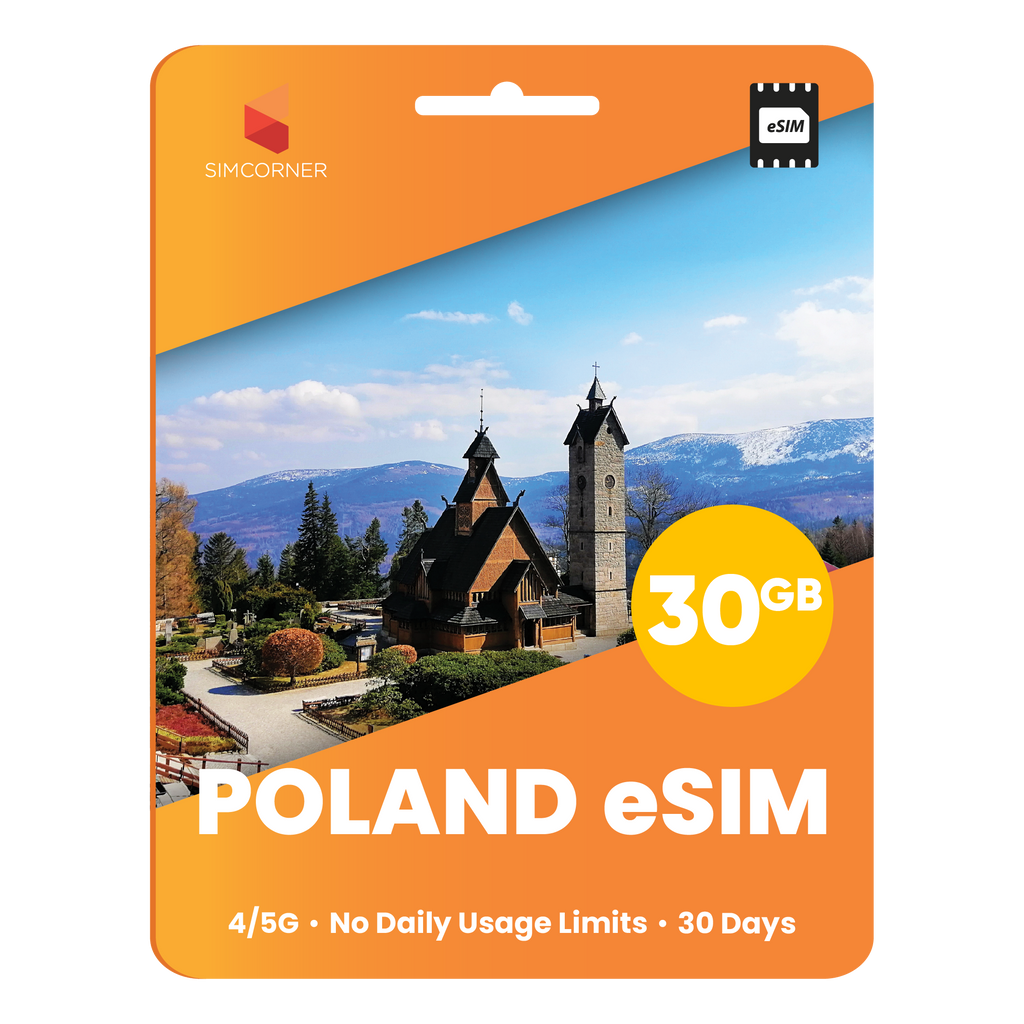 Poland eSIM: 30GB - 30 Days - SimCorner