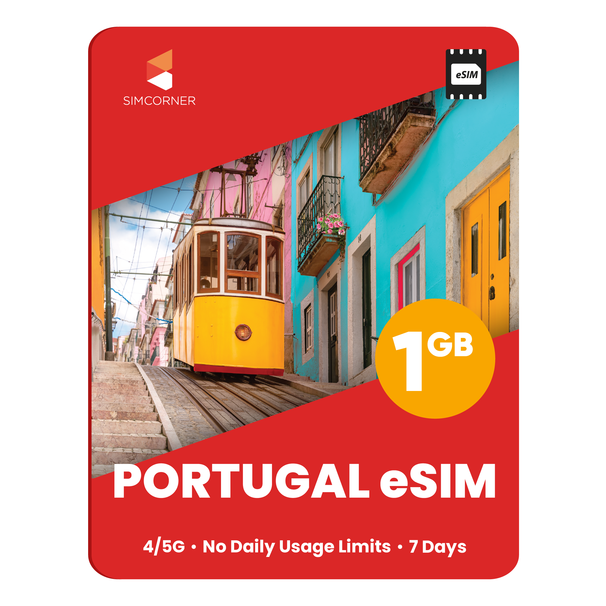 Portugal eSIM: 1GB - 7 Days