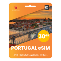 Thumbnail for Portugal eSIM: 30GB - 30 Days - SimCorner