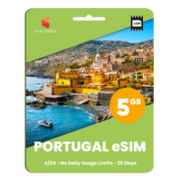 Thumbnail for Portugal eSIM: 5GB - 30 Day
-SimCorner