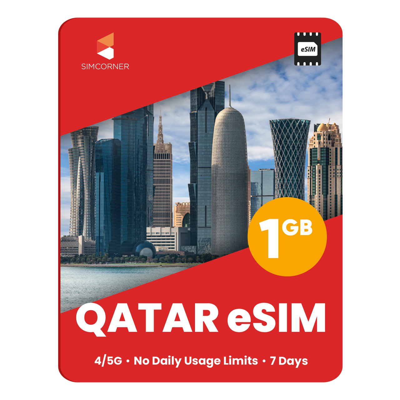 Qatar eSIM: 1GB - 7 Days