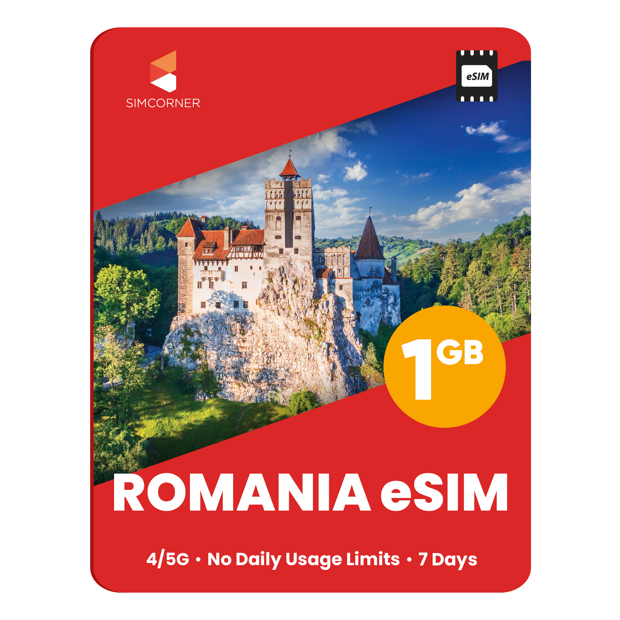 Romania eSIM: 1GB - 7 Days