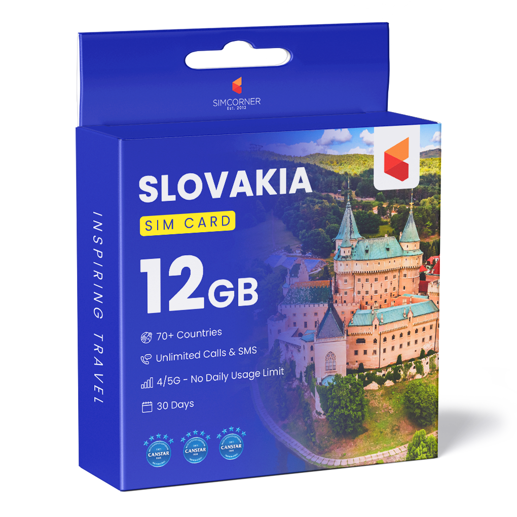 Slovakia Travel Sim Card (12GB) | SimCorner