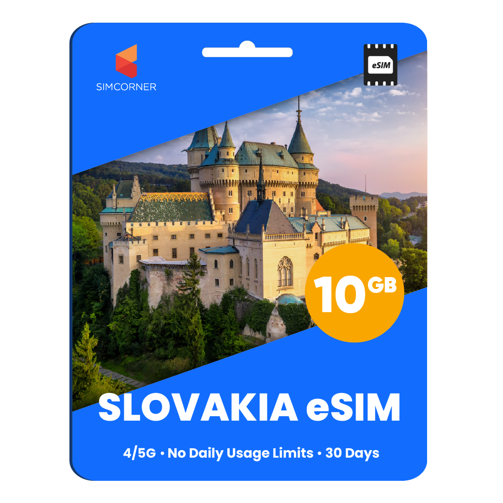 Slovakia eSIM: 10GB - 30 Days
-SimCorner