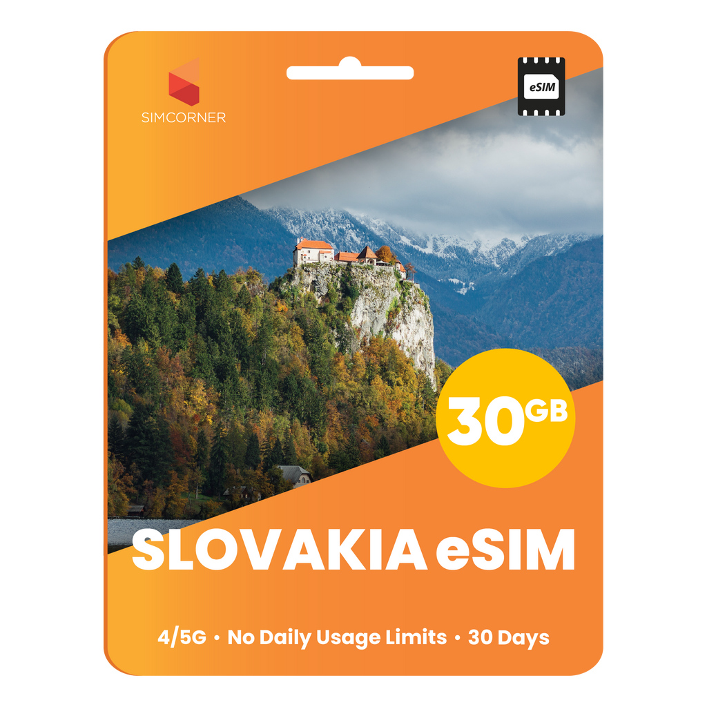 Slovakia eSIM: 30GB - 30 Days - SimCorner